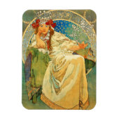 Alphonse Mucha Art Nouveau Princess Hyacinth Magneet (Verticaal)