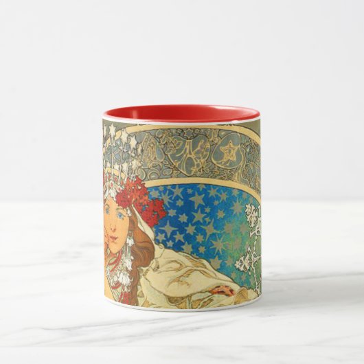 Alphonse Mucha Art Nouveau Princess Hyacinth Mok (Midden)