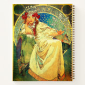 Alphonse Mucha Art Nouveau Princess Hyacinth Notitieboek (Achterkant)