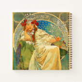 Alphonse Mucha Art Nouveau Princess Hyacinth Notitieboek (Achterkant)