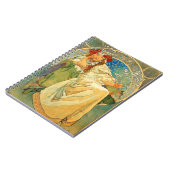 Alphonse Mucha Art Nouveau Princess Hyacinth Notitieboek (Linkerzijde)