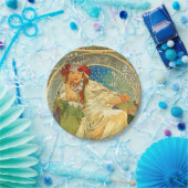 Alphonse Mucha Art Nouveau Princess Hyacinth Papieren Bordje (Feest)