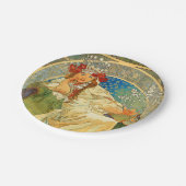 Alphonse Mucha Art Nouveau Princess Hyacinth Papieren Bordje (Gekanteld)
