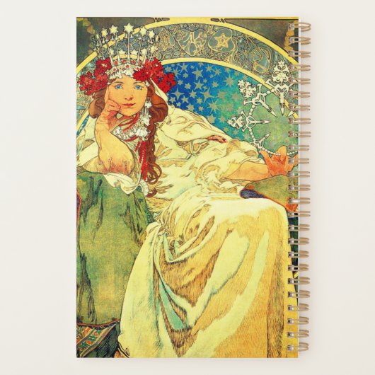 Alphonse Mucha Art Nouveau Princess Hyacinth Planner (Achterkant)