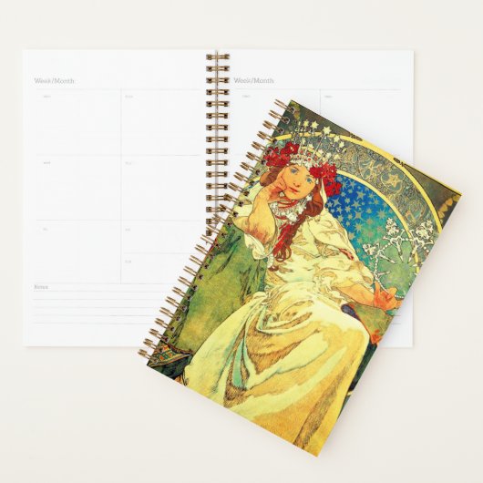 Alphonse Mucha Art Nouveau Princess Hyacinth Planner (Display)