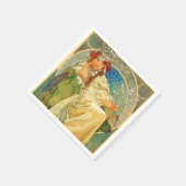 Alphonse Mucha Art Nouveau Princess Hyacinth Servet (Hoek)