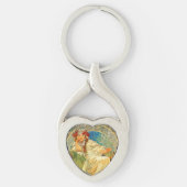 Alphonse Mucha Art Nouveau Princess Hyacinth Sleutelhanger (Voorkant)