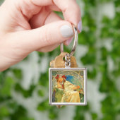 Alphonse Mucha Art Nouveau Princess Hyacinth Sleutelhanger (Hand)