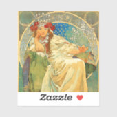 Alphonse Mucha Art Nouveau Princess Hyacinth Sticker (Vel)