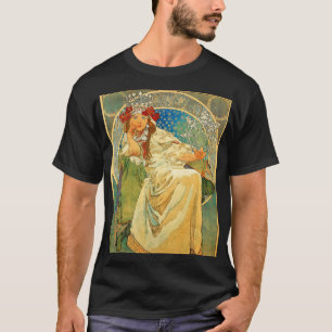 Alphonse Mucha Art Nouveau Princess Hyacinth T-shirt