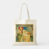 Alphonse Mucha Art Nouveau Princess Hyacinth Tote Bag (Achterkant)