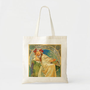 Alphonse Mucha Art Nouveau Princess Hyacinth Tote Bag