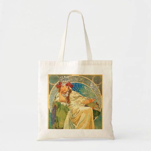 Alphonse Mucha Art Nouveau Princess Hyacinth Tote Bag (Voorkant)