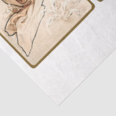 Alphonse Mucha Art Nouveau Seizoenen Decoupage Tissuepapier (Detail)