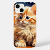 Alphonse Mucha Art Nouveau Sinaasappel Cat Case-Mate iPhone Case (Achterkant)