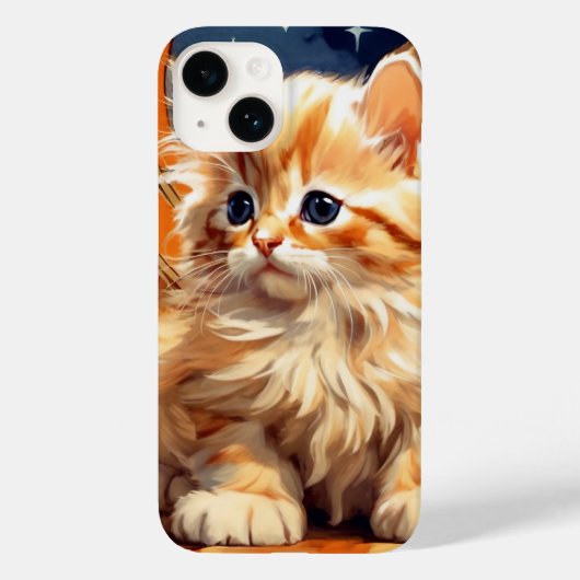 Alphonse Mucha Art Nouveau Sinaasappel Cat Case-Mate iPhone Case (Achterkant)