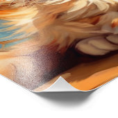 Alphonse Mucha Art Nouveau Sinaasappel Cat Foto Afdruk (Hoek)