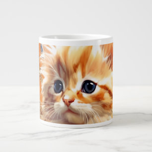 Alphonse Mucha Art Nouveau Sinaasappel Cat Grote Koffiekop