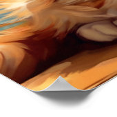 Alphonse Mucha Art Nouveau Sinaasappel Cat Poster (Hoek)