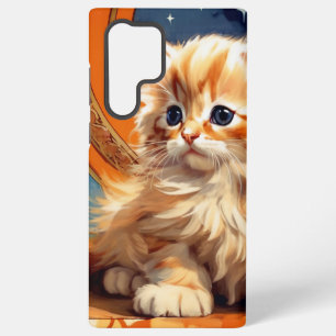 Alphonse Mucha Art Nouveau Sinaasappel Cat Samsung Galaxy Hoesje