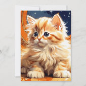 Alphonse Mucha Art Nouveau Sinaasappel Cat Save The Date (Voorkant)