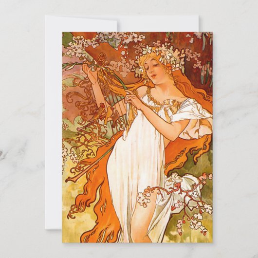 Alphonse Mucha Art Nouveau Spring Aankondiging (Voorkant)