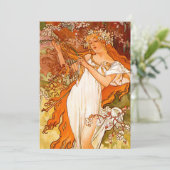 Alphonse Mucha Art Nouveau Spring Aankondiging (Staand voorkant)
