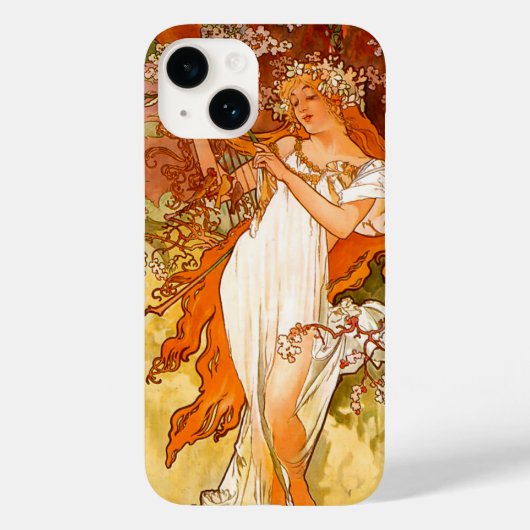 Alphonse Mucha Art Nouveau Spring Case-Mate iPhone Case (Achterkant)