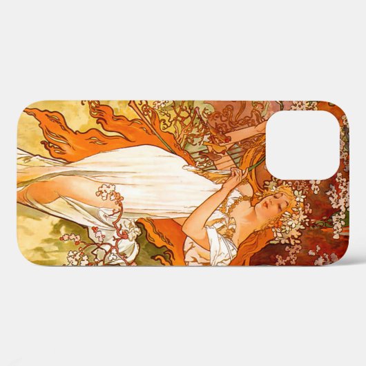 Alphonse Mucha Art Nouveau Spring Case-Mate iPhone Case (Achterkant (horizontaal))