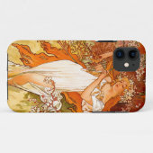 Alphonse Mucha Art Nouveau Spring Case-Mate iPhone Case (Achterkant (horizontaal))