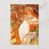 Alphonse Mucha Art Nouveau Spring Informatiekaartje (Voorkant)