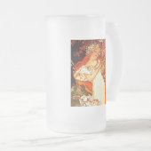 Alphonse Mucha Art Nouveau Spring Matglas Bierpul (Voorkant rechts)
