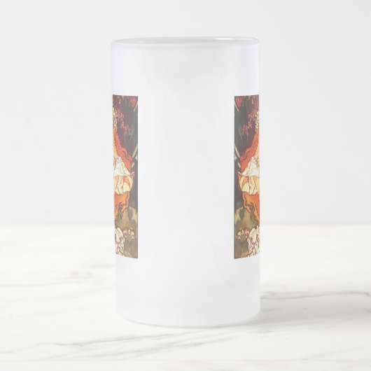 Alphonse Mucha Art Nouveau Spring Matglas Bierpul (Center)