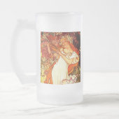 Alphonse Mucha Art Nouveau Spring Matglas Bierpul (Links)