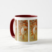 Alphonse Mucha - Art Nouveau - Spring Mok (Voorkant links)