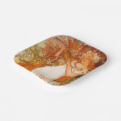 Alphonse Mucha Art Nouveau Spring Papieren Bordje (Gebogen)