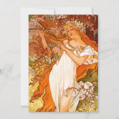 Alphonse Mucha Art Nouveau Spring Save The Date (Voorkant)