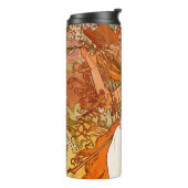 Alphonse Mucha Art Nouveau Spring Thermosbeker (Gedraaid links)