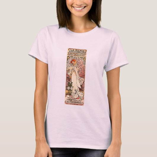 Alphonse Mucha Art Nouveau T-shirt (Voorkant)