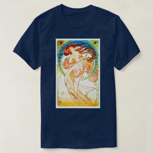 Alphonse Mucha Art Nouveau T-shirt (Design voorkant)