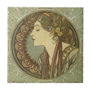 Alphonse Mucha Art Nouveau Tegels Tegeltje