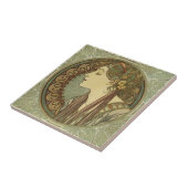 Alphonse Mucha Art Nouveau Tegels Tegeltje (Zijkant)