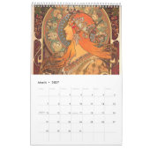 Alphonse Mucha Art Nouveau Vintage Calendar Kalender (Mar 2027)