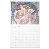 Alphonse Mucha Art Nouveau Vintage Calendar Kalender (Jan 2027)