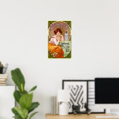 Alphonse Mucha Art Nouveau vintage poster (Thuiskantoor)