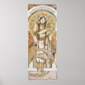 Alphonse Mucha Art Nouveau vintage poster (Voorkant)