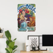 Alphonse Mucha Art Nouveau vintage poster (Thuiskantoor)