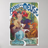 Alphonse Mucha Art Nouveau vintage poster (Voorkant)
