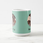 Alphonse Mucha Art Nouveau Voman met bloemen Koffiemok (Center)