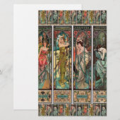 Alphonse Mucha art nouveau, , vrouwen, be Briefpapier (Voorkant / Achterkant)